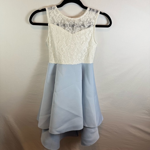 Rare Editions Blue Tiered A-Line Dress Girls Size 8 - Picture 1 of 5